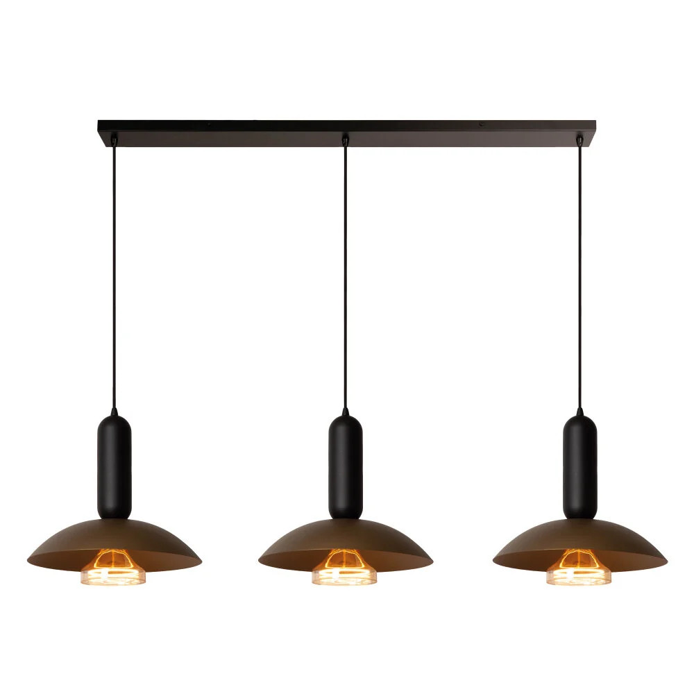 Lucide GRANTHAM Hanglamp - 3xE27 - Koffie - Essential
