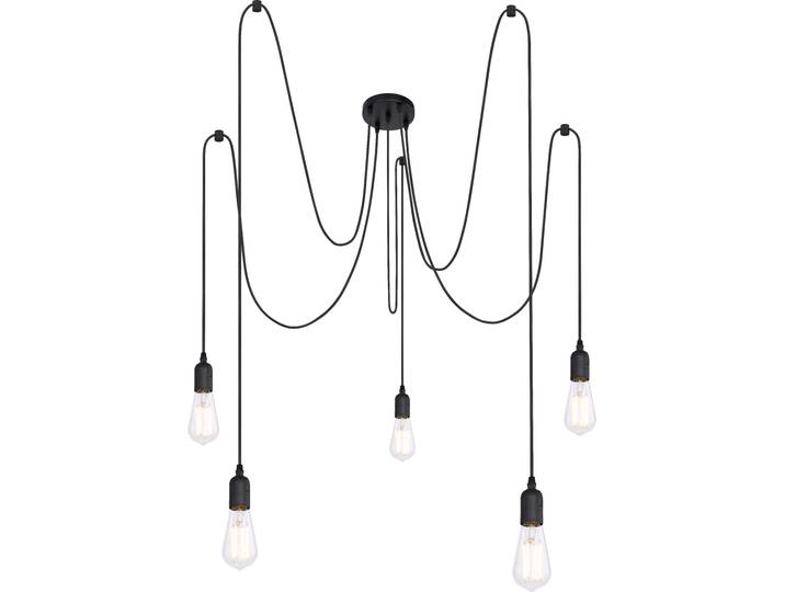Globo Lighting Hängeleuchte Metall schwarz, 5x E27