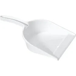 Nölle Kehrschaufel ohne Lippe Kunststoff weiß 22 cm mit Aufhängeloch, geeignet nach HACCP & lebensmittelecht