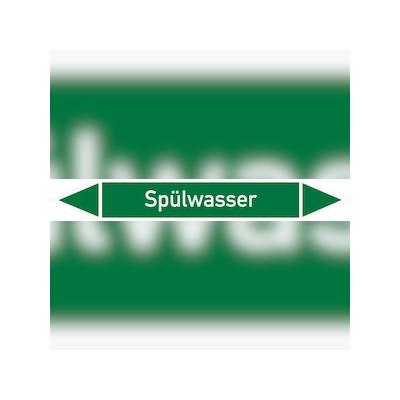 Rohrleitungskennzeichen Spülwasser - 187x26 mm Folie selbstklebend