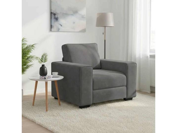 vidaXL Sofa vidaXL Sessel Dunkelgrau 100x77x82 cm Samt