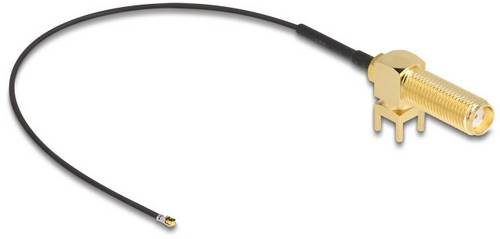 Delock WLAN-Antennen Anschlusskabel [1x SMA-Buchse - 1x IPEX-Stecker] 0.15m Schwarz