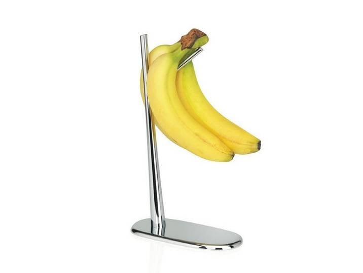 Alessi Obstschale Bananenhalter Dear Charlie, Silber, verchromt