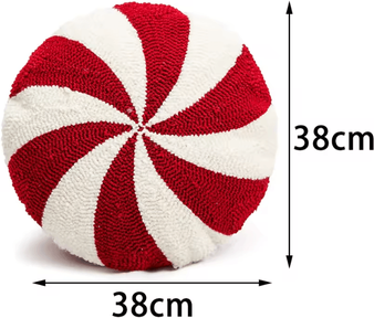 Uplift Curations JollyJoy Plush Christmas Cartoon Pillow Red Holiday Cushion For Sofa & Living Room Decor round