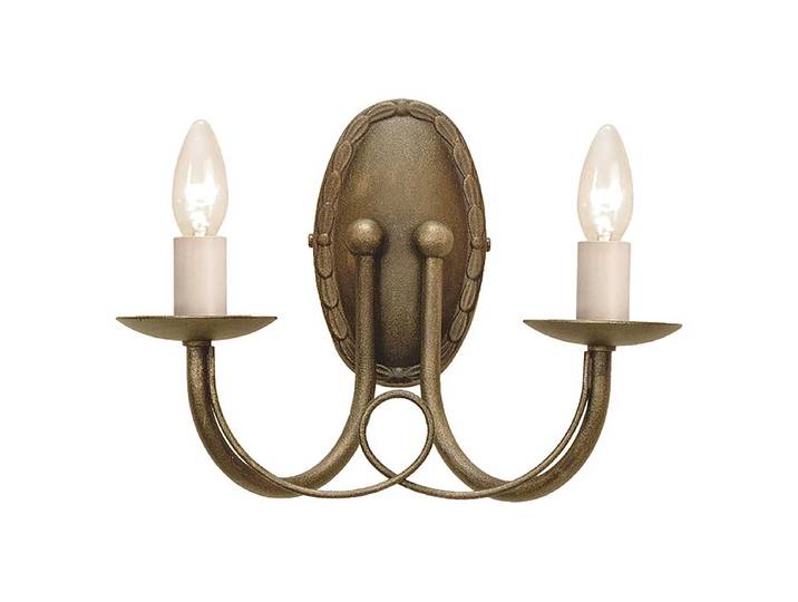 Wandleuchte Minster 24 x 17 x 33cm Gold/Gold 2 Material: Metall Metallart: Stahl Oberfläche Metall: Pulverbeschichtet Glühlampe E14