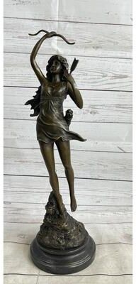 Bronzhaus Artemis Diana The Hunter By C. Mirval Bronze Sculpture Sculpture Figurine