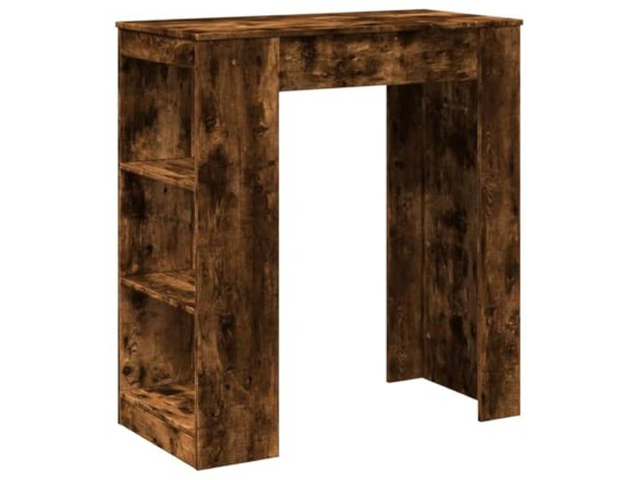 Makastle Bartisch mit Regal Räuchereiche 95x47x103,5 cm Holzwerkstoff
