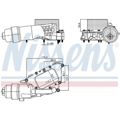 NISSENS Ölkühler, Motoröl 91385 für BMW MINI