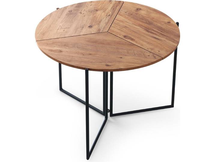 Holz Esstisch \ Yaprak\ - 100 x 100 x 72 cm - Atlantische Kiefer