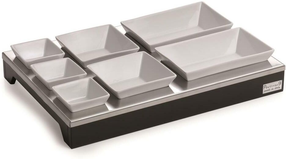 Pintinox Espositore + 7 Ciotole 46 x 32 cm Trendy