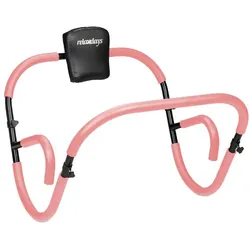 Relaxdays Bauchtrainer AB Roller für Zuhause Rosa,Schwarz