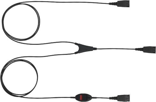 Jabra GN Jabra cordon QD Y avec bouton mute Câble Y double écoute avec bouton mute