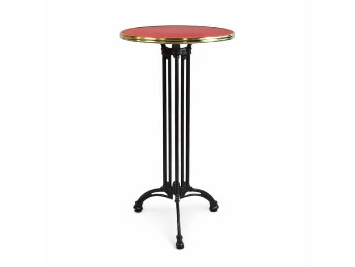 Table haute bistrot EIFFEL - Rouge Carmin- Laiton