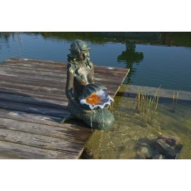 OUTSIDELIVI Wasserspiel Oslo, Polyresin, 600l/h, 1x8 LED, H78x34x46cm 08424829