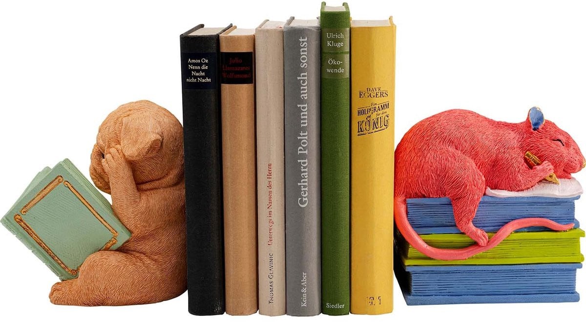 Set van 2 Boekensteunen Hond en Muis van Kare Design