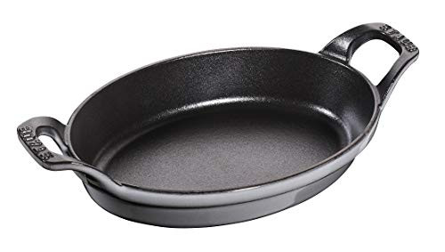 STAUB ovale ovenschaal van gietijzer, grafietgrijs, 27 x 15,2 x 6 cm