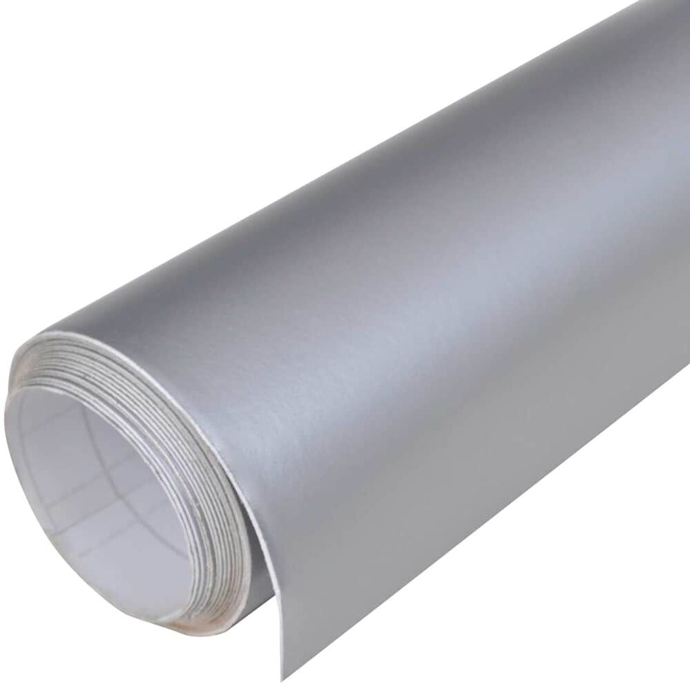 vidaXL Films de voiture 2 pcs Argenté mat 100x150 cm+50x150 cm