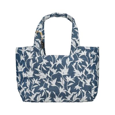 Henkeltasche ANOKHI "ANOKHI Taschen Baumwolle", Damen, Gr. onesize, blau, Baumwolle, Taschen