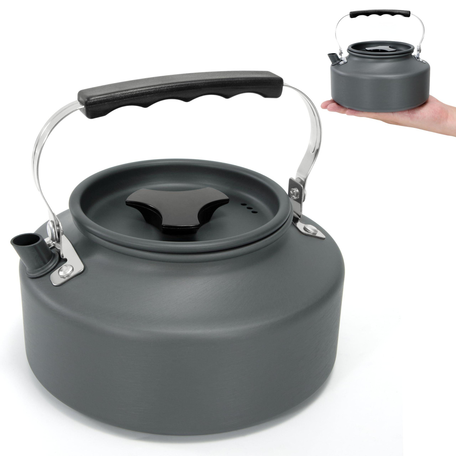 Lustrens Campingwaterkoker, 1,1 l, lichtgewicht aluminium