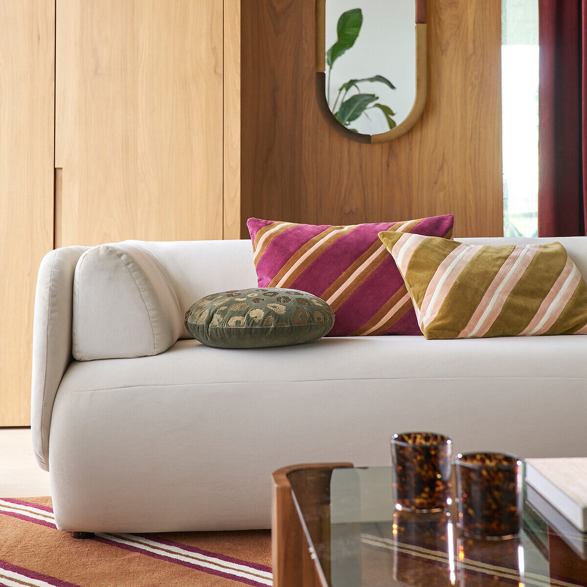 LA REDOUTE INTERIEURS Housse de coussin 60 x 40 cm en velours, Siena
