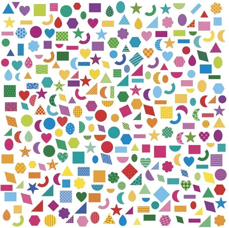 300 Gommettes Formes Géométriques - Janod