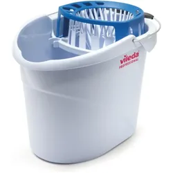 Vileda Putzeimer SuperMop 10l Polypropylen/Stahl grau/blau, Reinigungsutensil, Blau, Grau