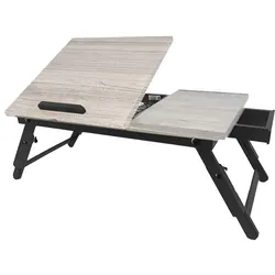 Relaxdays Höhenverstellbarer Laptoptisch Grau,Schwarz