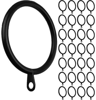 Meriville 2-Inch Inner Diameter Metal Curtain Rings with Eyelets