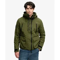 Superdry für Herren. M5012324A Grüne Ultimate Windbreaker-Jacke mit Kapuze (XL), Lässig, Nylon, Draußen