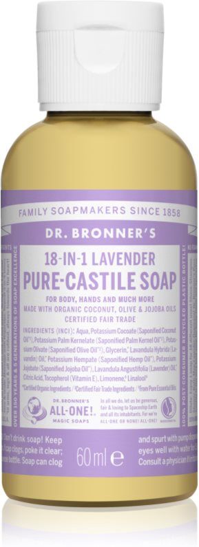 Dr. Bronner’s Lavender savon liquide universel 60 ml