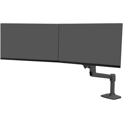 Ergotron LX Monitor Arm mit patentierter CF-Technologie (Tisch, 25", 5 kg), Monitor Halterung, Schwarz