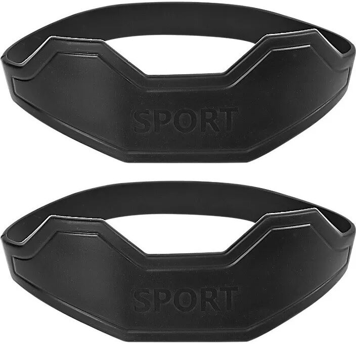 INF Silikon Patellaband 1 Paar - Stoßdämpfend, Druckentlastend, Elastisch & Fixierend Schwarz