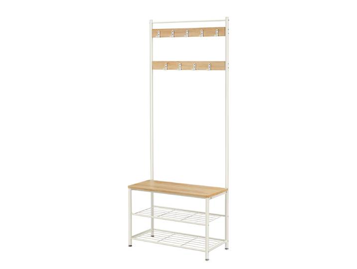 Garde-robe compacte Sayant 70 x 175 x 33cm Blanc/Marron