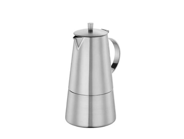 Cilio Espressokocher MODENA 6 Tassen, induktionsgeeigneter Boden, Ø 9,5 cm Moka-Kanne aus Aluminium, für Herd und Induktion geeignet, aromatische Kaffeezubereitung, stilvolles Design