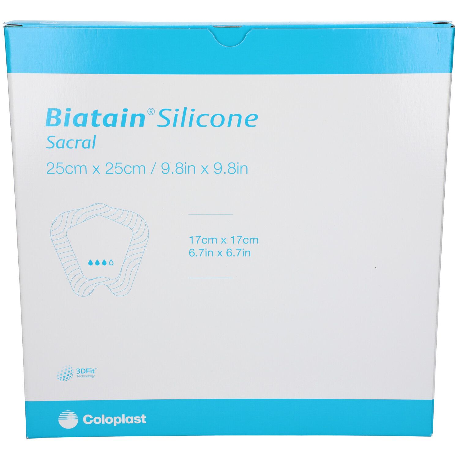 Biatain Silicone Schaumverb.Sakrum groß 25x25 cm 5 St Verband