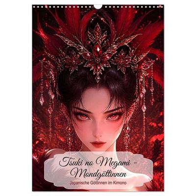 Tsuki no Megami - Mondgöttinnen (Wandkalender 2027 DIN A3 hoch), CALVENDO Monatskalender