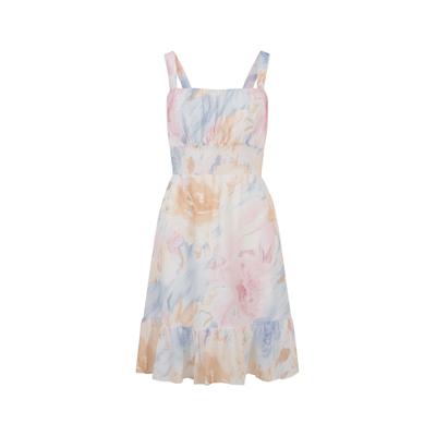 A-Linien-Kleid CLOUD 5IVE "CLOUD 5IVE Mini Dress", Damen, Gr. M, US-Größen, bunt (rose), 100% Polyester, normal, eckiger Ausschnitt, Kleider