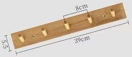 Uplift Picks Nordic Bamboo Wall Mounted Hanger With Key Hooks For Entryway Storage 5
