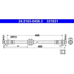 ATE 24.5103-0456.3 Bremsschlauch
