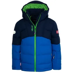 Trollkids Kinder Gryllefjord Isolationsjacke - 176 - navy/medium blue/bright green