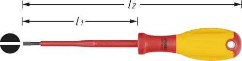Hazet VDE Schlitz-Schraubendreher Klingenbreite: 2.5mm Klingenlänge: 75mm