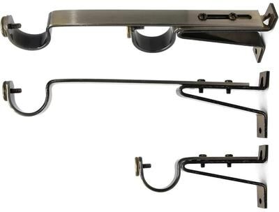 Urbanest "Long Double Drapery Curtain Window Rod Bracket Holder, Up to 1.25"" Rod"