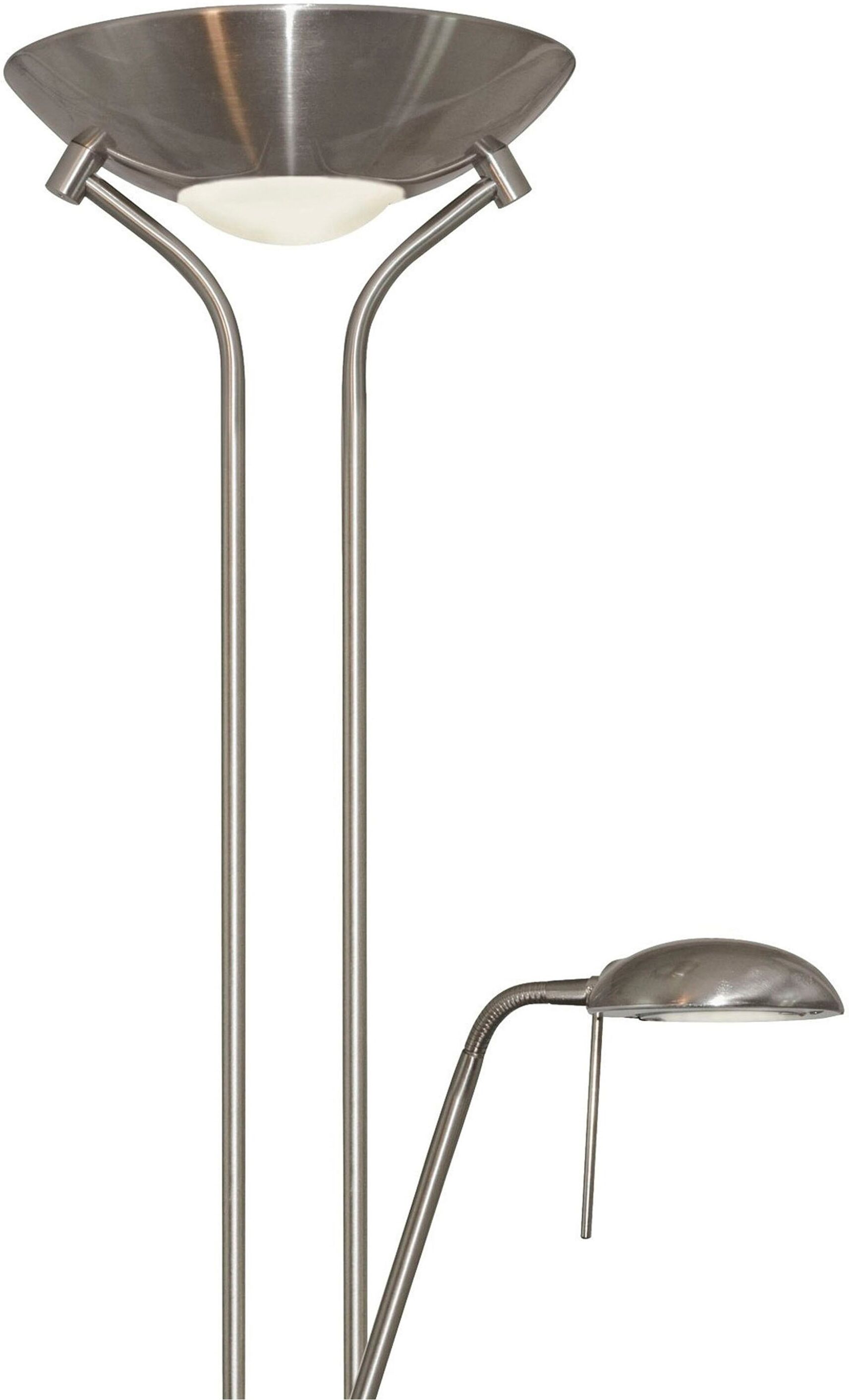 SEARCHLIGHT Stehlampe "Mother and Child Stehleuchte - Satin, Silber & Glas", silber (satin, silberfarben, klar, gefrostet), H: 180cm, 1 Stk., Leuchten, Stehlampe