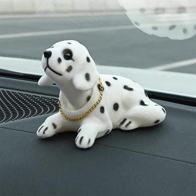 Uplifted Trends Shake Head Dog Ornament For Car Husky Beagle & St Bernard Car Dashboard Decoration white