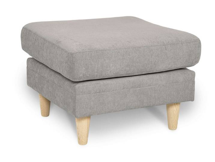 OTTO home Polsterhocker Arellano, Breite 63 cm, klassisches Design, mit Massivholzfüßen, Webstoff fein, Chenille