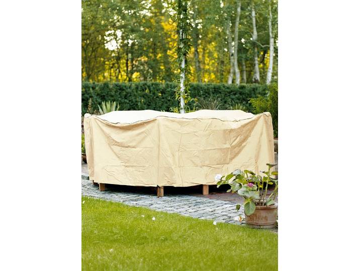 Reißfeste, witterungsbeständige und atmungsaktive Schutzhüllen, Beige Uni, für Gartenbank