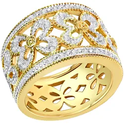 Diamonds by Ellen K. Ring Silber 925 mit 40 Diamanten zus. 0,20ct.