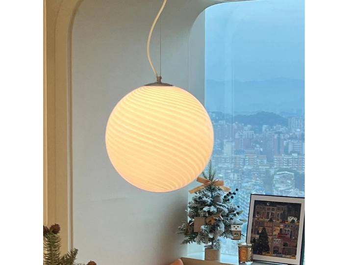 Murano galss boule suspension macaron bulle lumière pour chambre d'enfants chambre médiévale crème Restaurant boule lumière ambiante