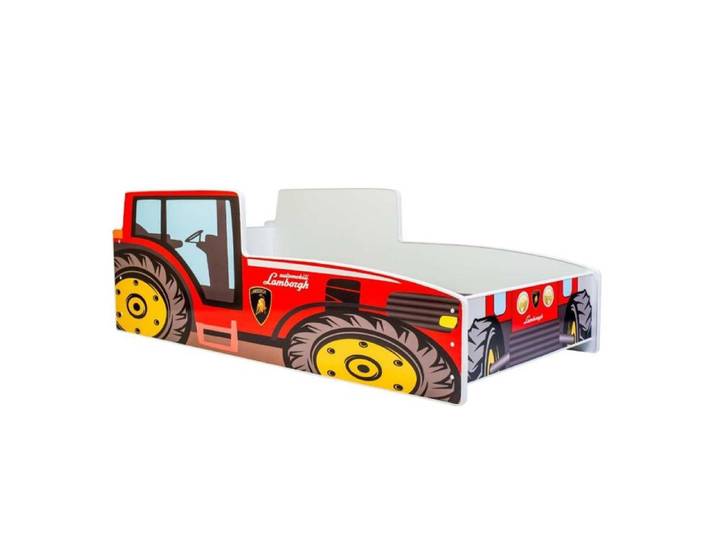 Lit enfant tracteur - rouge 140x70 - 1001JOUETS - Panneau bois stratifié