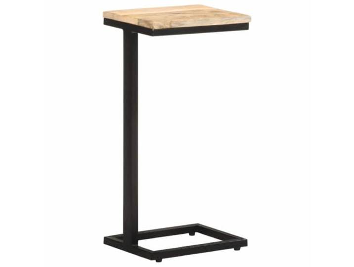 GPUTYGHN Beistelltische 2 STK. 31,5x24,5x64,5 cm Raues Mangoholz Raues Mangoholz, pulverbeschichtetes Eisengestell, exquisite Handwerkskunst, Holzmaserung, Unikat, 31,5x24,5x64,5 cm